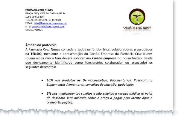 Funcionarios Protocolo FARMACIA CRUZ NUNES TENSIQ