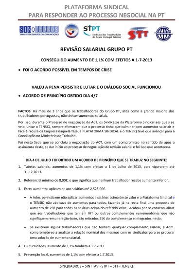 Revisao salarial Grupo PT Jul 2013