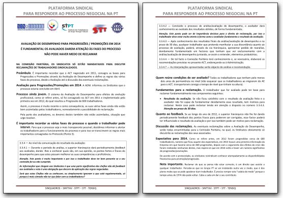 Inf AVALIACAO DE DESEMPENHO PARA PROGRESSOES PROMOCOES EM 2014