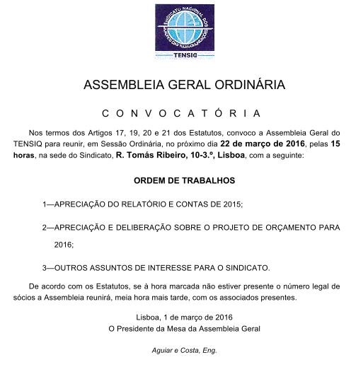 Convocatoria AGO 22Mar2016