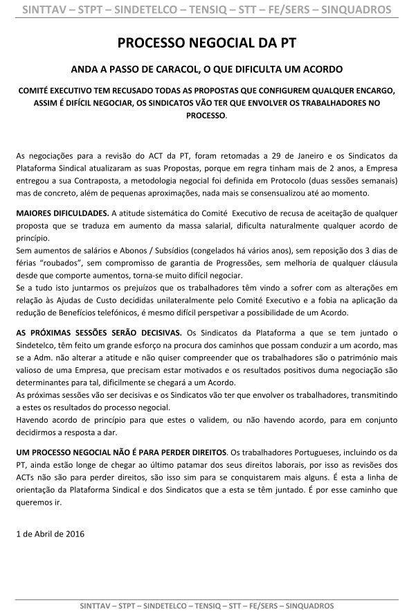 Comunicado conjunto 2016.04.01