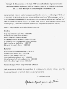 Aceitacao Candidatura formacao ListaC